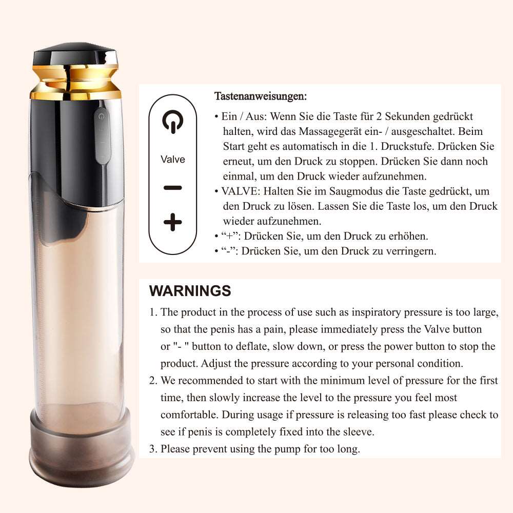 OC - Electric Penis Enlargement Male Masturbation Cup Water Bath Air Vacuum Pump