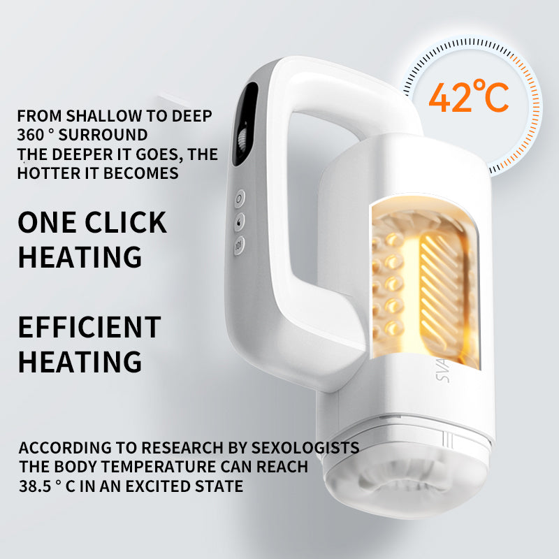 OC - Innovative Hands-Free Pleasure: Multi-Mode Male Masturbation Device with Heating Function