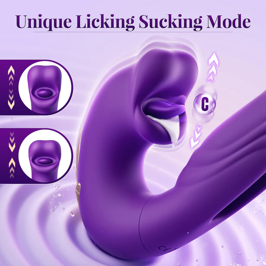 OC G-spot Vibrator Women Sex Toy with 7 Flapping Vibrating & 5 Licking Sucking Modes