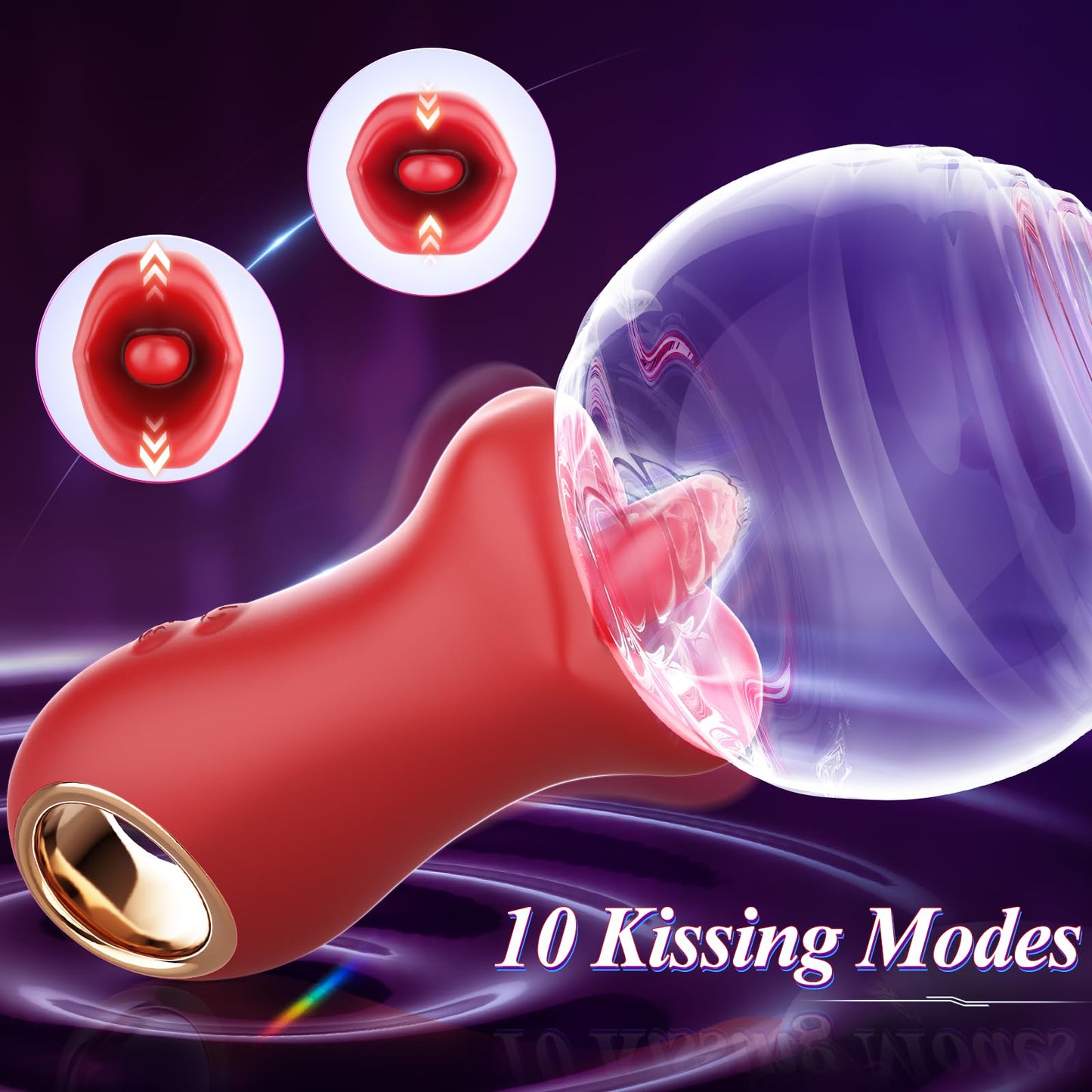 OC - 3IN1 Handle Mouth-Shaped 10 Tongue Licking Kissing