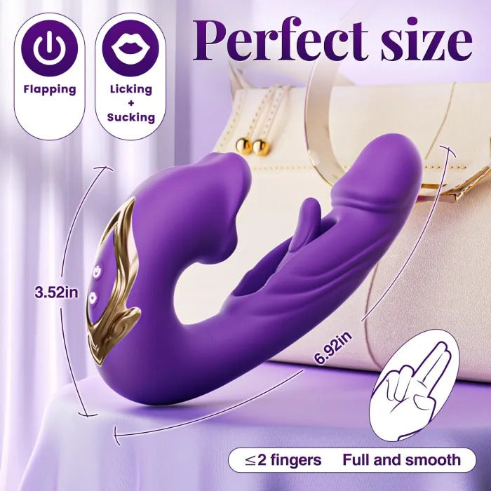 OC G-spot Vibrator Women Sex Toy with 7 Flapping Vibrating & 5 Licking Sucking Modes