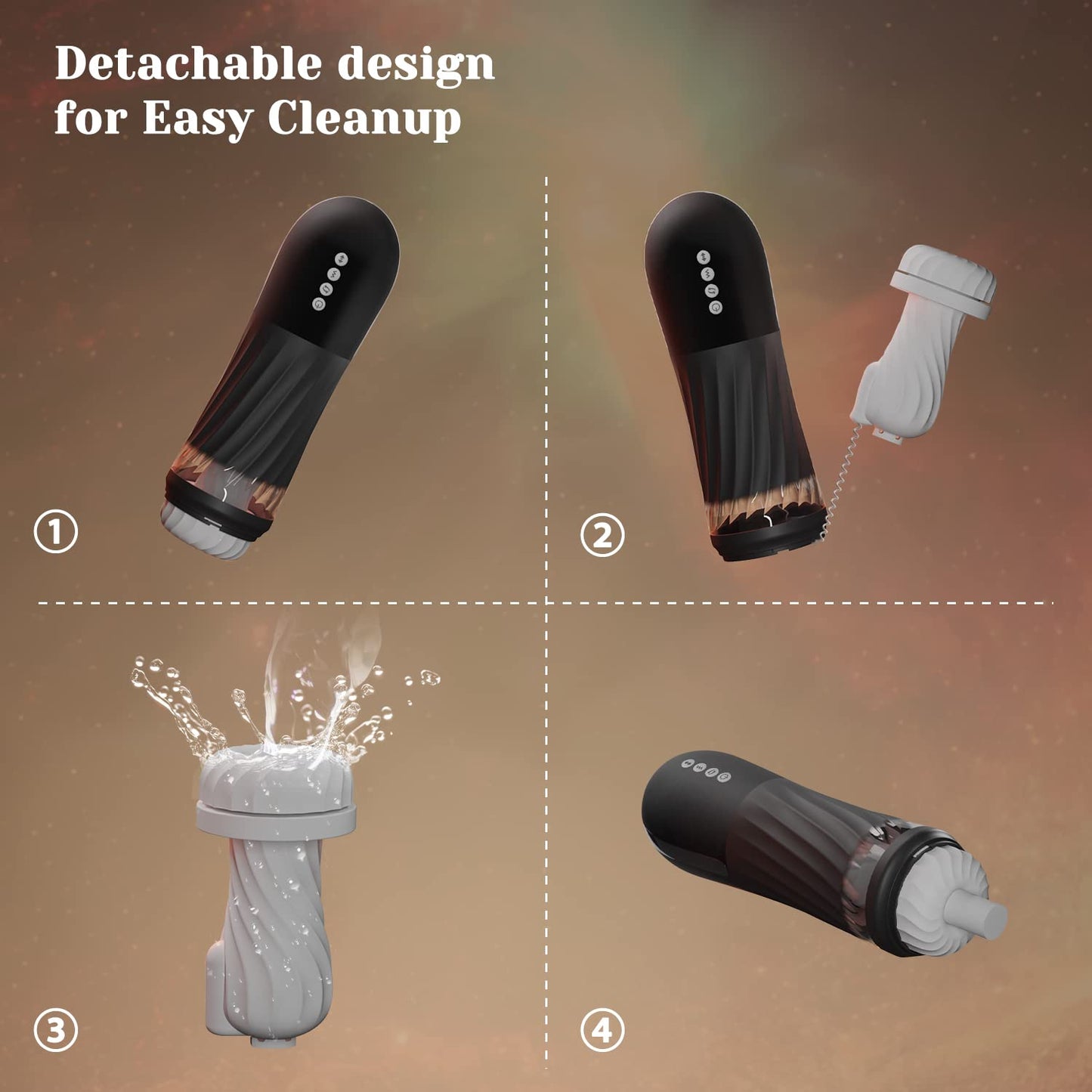 OC - Rocket 3d Realistic Textured Electric Stroker With 5 Thrusting Rotating Modes