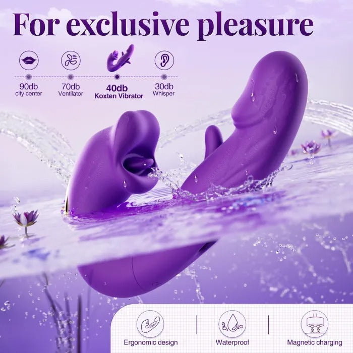 OC G-spot Vibrator Women Sex Toy with 7 Flapping Vibrating & 5 Licking Sucking Modes