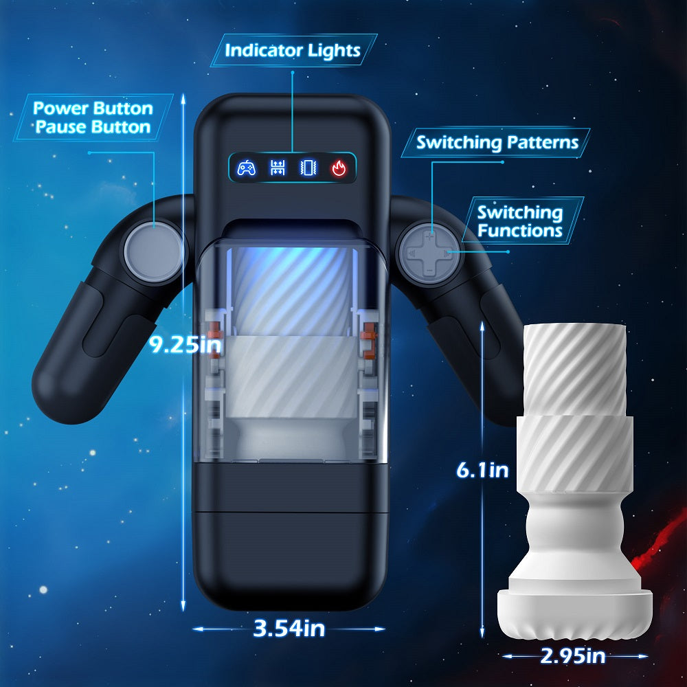 OC Game Cup Telescopic Vibrating Heating Masturbator